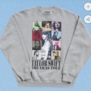 ORIGINAL Taylor Swift Eras Tour Grey Crewneck Sweatshirt - XS